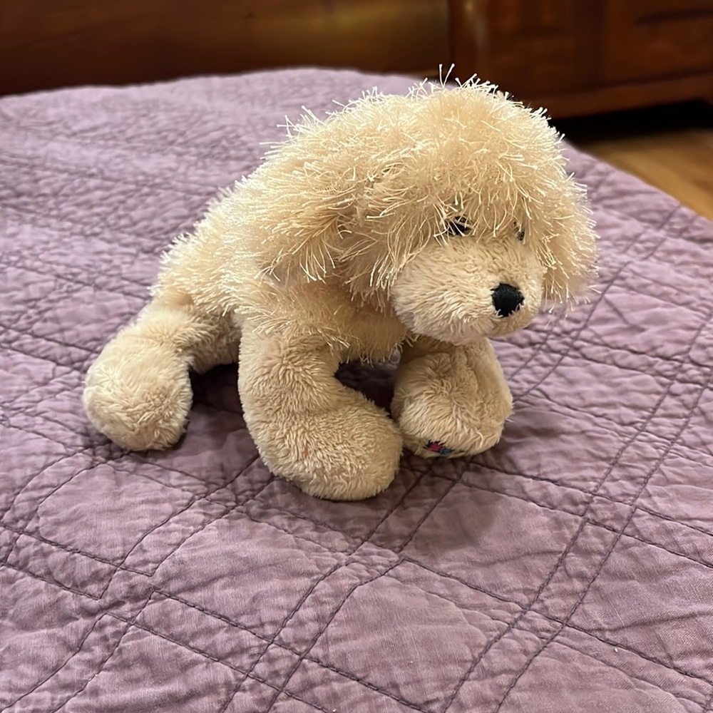 Webkinz Golden Retriever with removable Blue Webkinz Hat